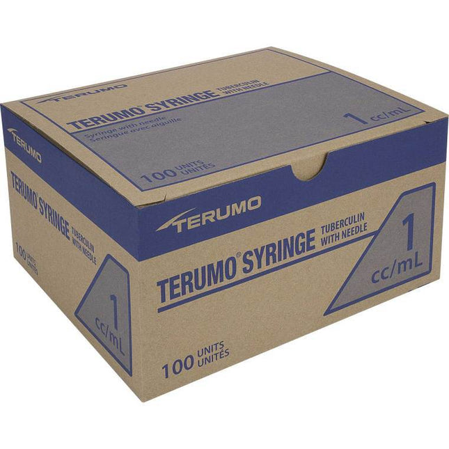 Terumo Tuberculin Syringe, 1cc 25G x 5/8", Removable Needle, 100/bx (SS-01T2516)