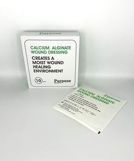 Purpose Select Calcium Alginate Wound Dressing, 10cm x 10cm, 10/Box (4" x 4")