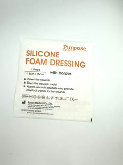 Purpose Select Silicone Foam Dressing w/ Border, 10/Box